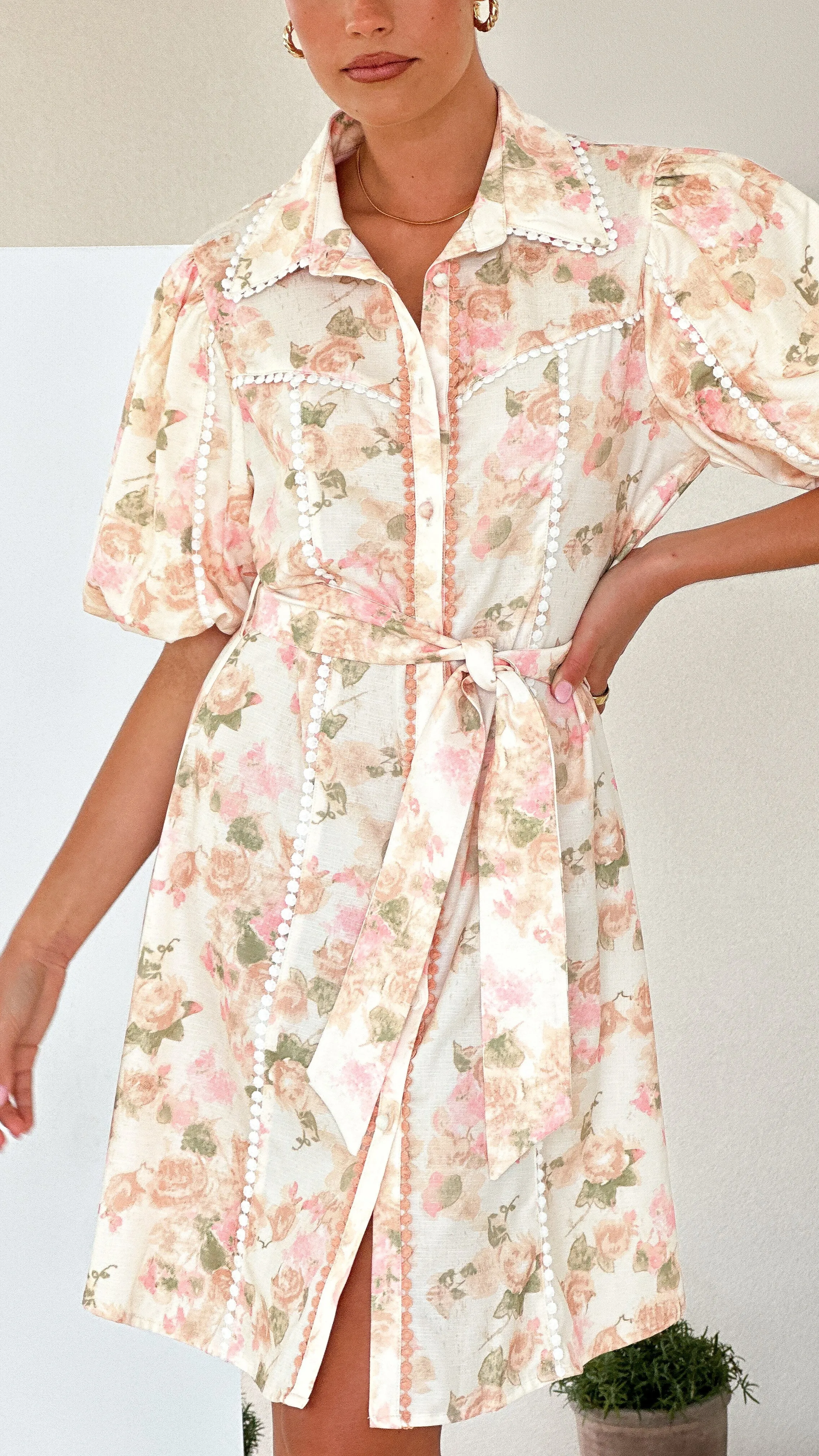 Mason Mini Dress - Blossom Print