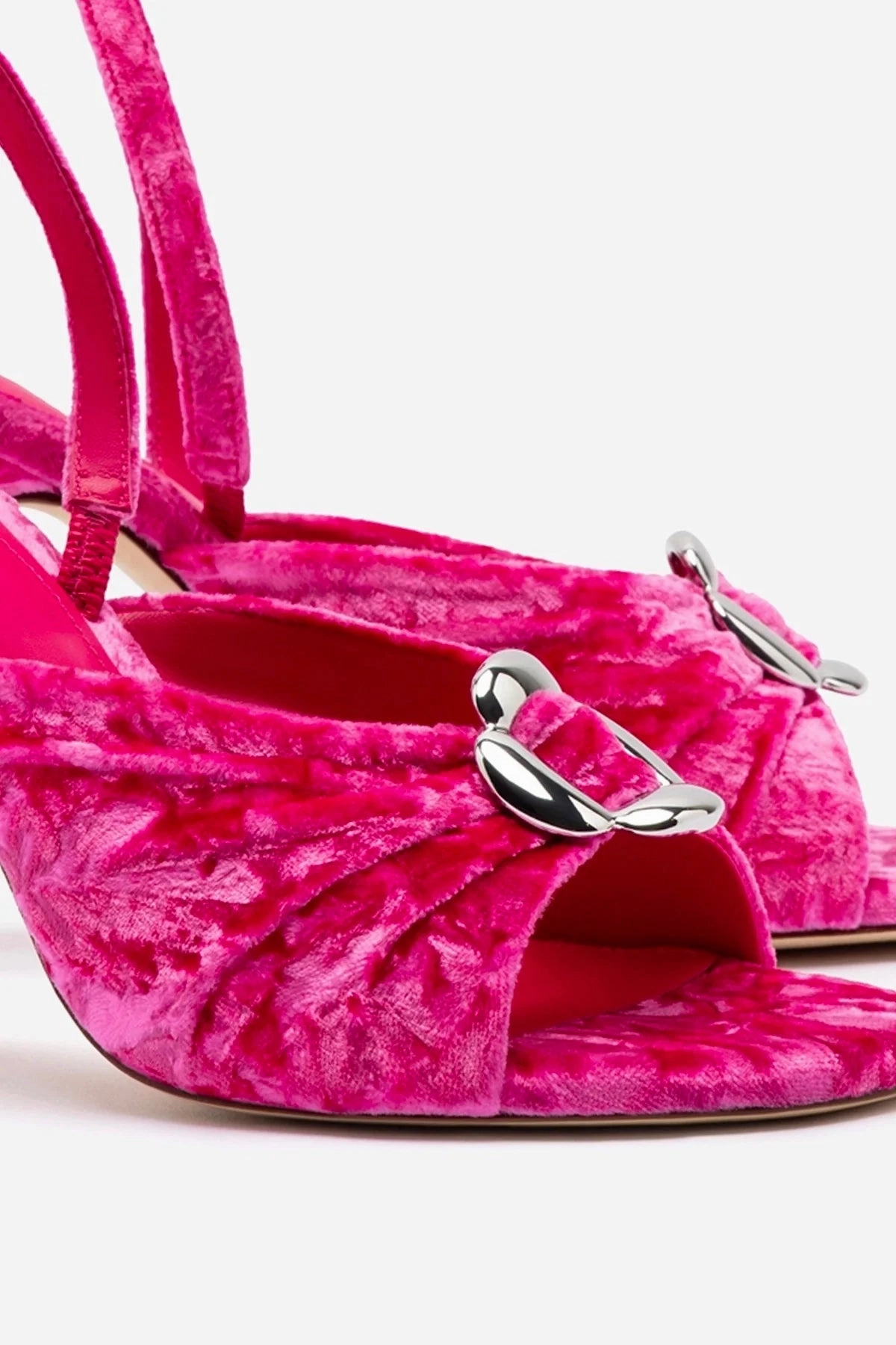 Mayfair Sandal In Pink Velvet