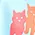 Modcloth X Collectif Curious And Colorful Cats Puff Sleeve Top