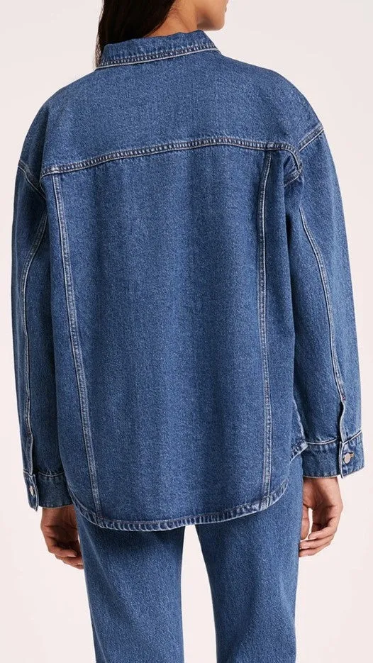 Organic Denim Jacket - Vintage Blue