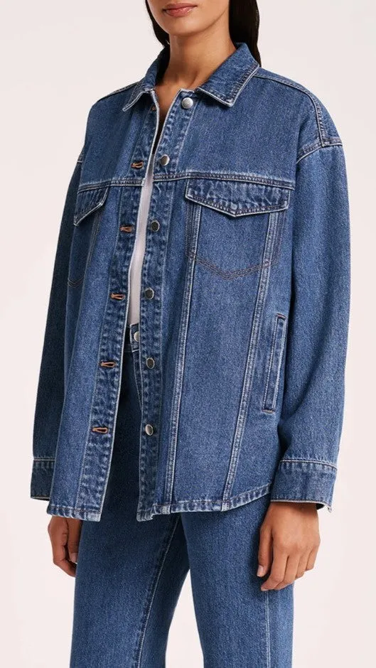 Organic Denim Jacket - Vintage Blue
