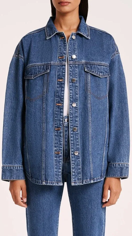 Organic Denim Jacket - Vintage Blue