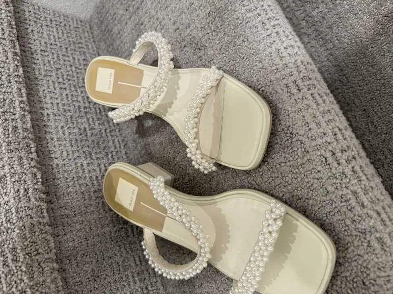 RIVER PEARL HEELS VANILLA PEARLS - re:vita
