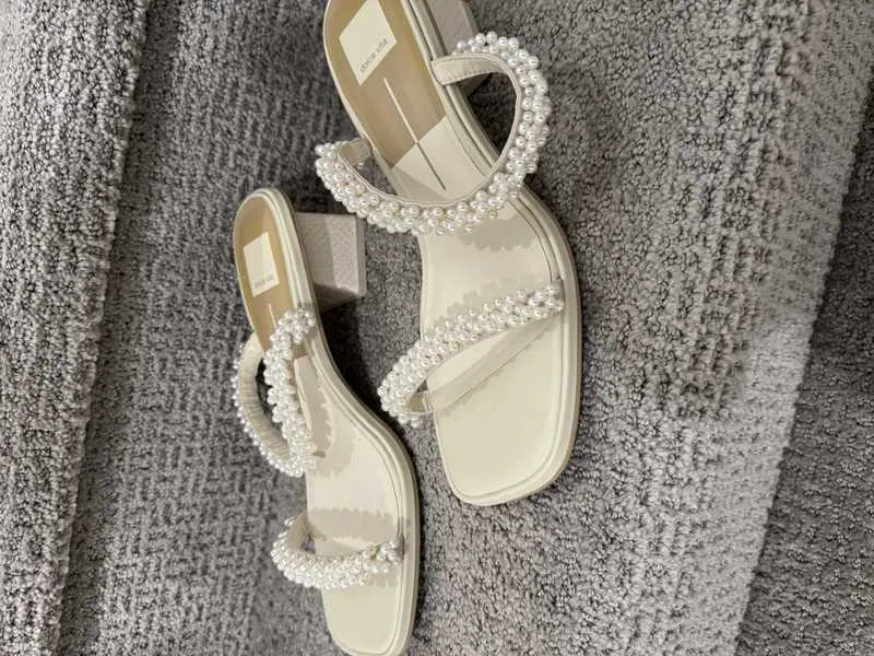 RIVER PEARL HEELS VANILLA PEARLS - re:vita