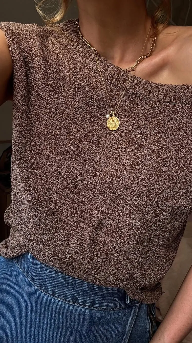 Robin Off Shoulder Top - Chocolate