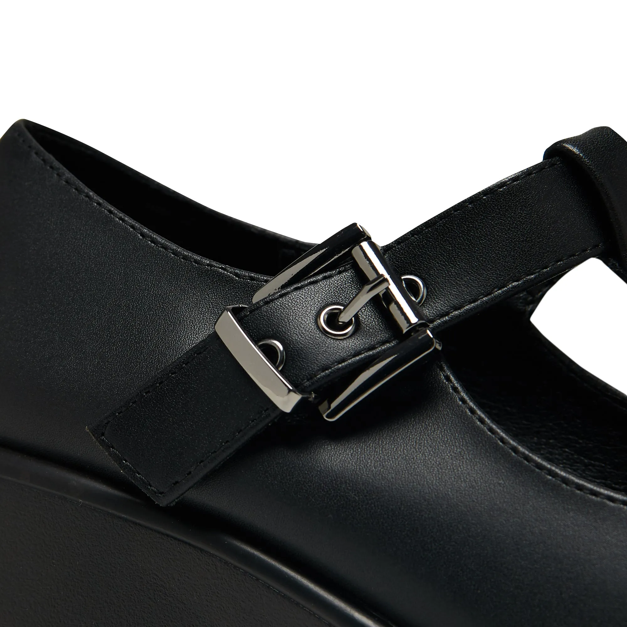 SAI Black Mary Jane Shoes 'Faux Leather Edition'