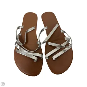Sandals Flats By Time And Tru In Silver, Size: 7