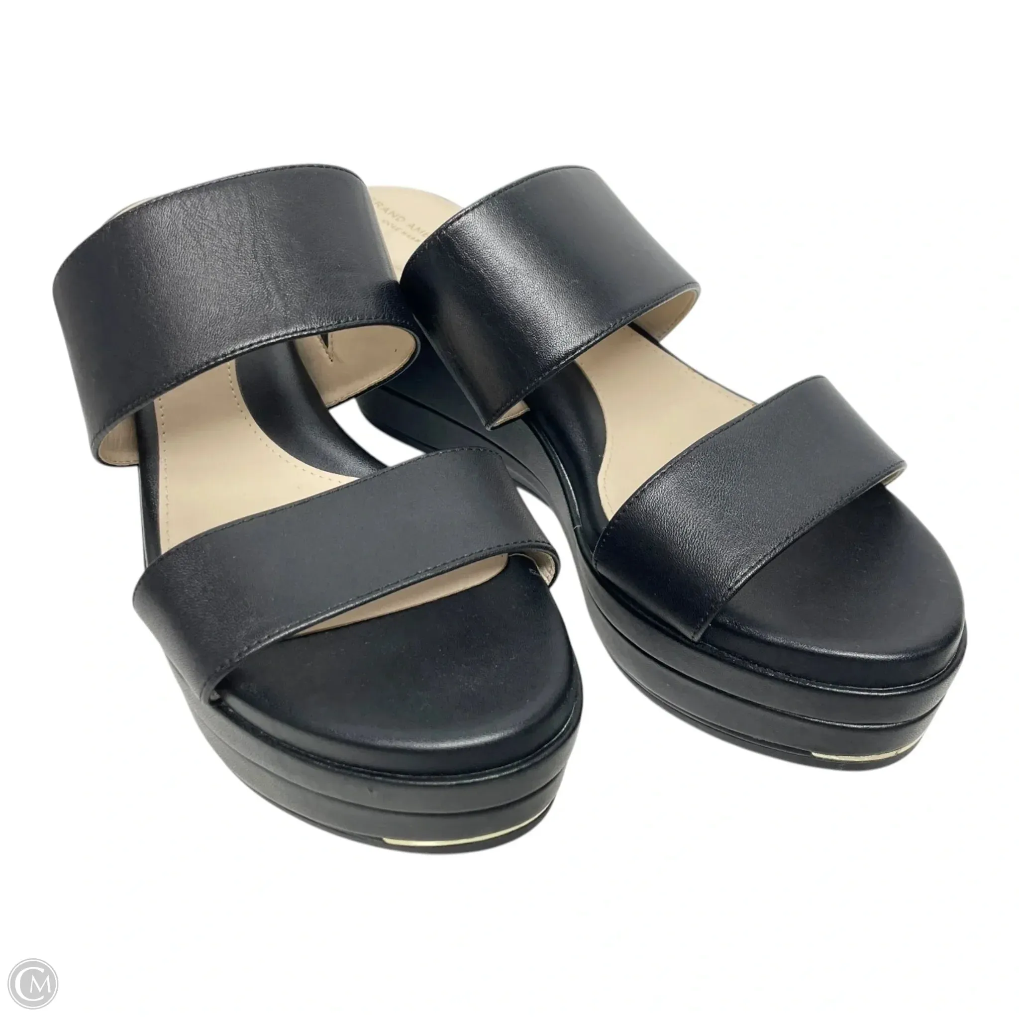 Sandals Heels Platform By Cole-haan In Black, Size: 8