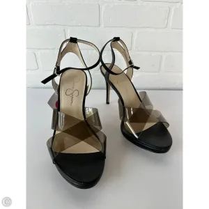 Sandals Heels Stiletto By Jessica Simpson In Black, Size: 9