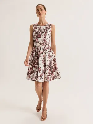 Sepia Bloom Mini Dress