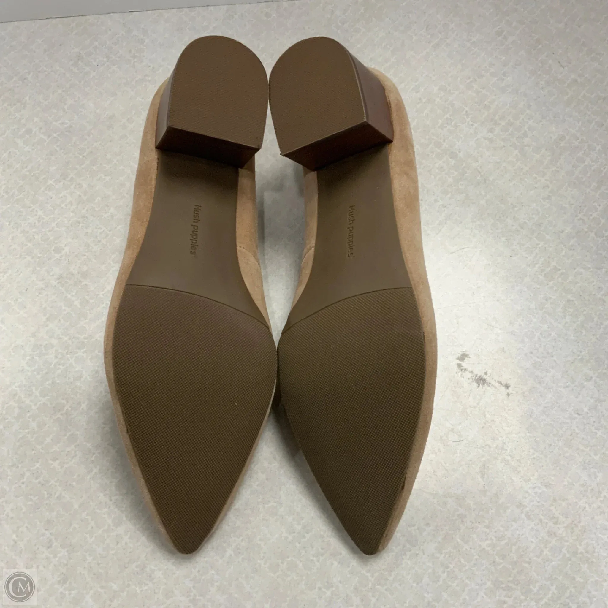 Shoes Heels Block By Hush Puppies In Tan, Size: 11