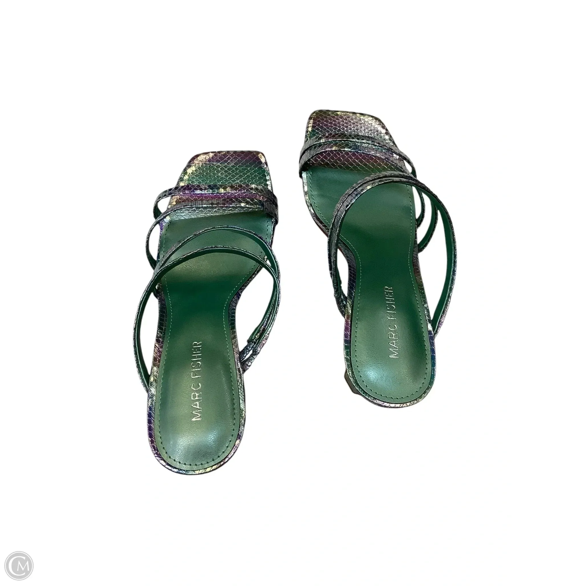 Shoes Heels Block By Marc Fisher In Green & Purple, Size: 6