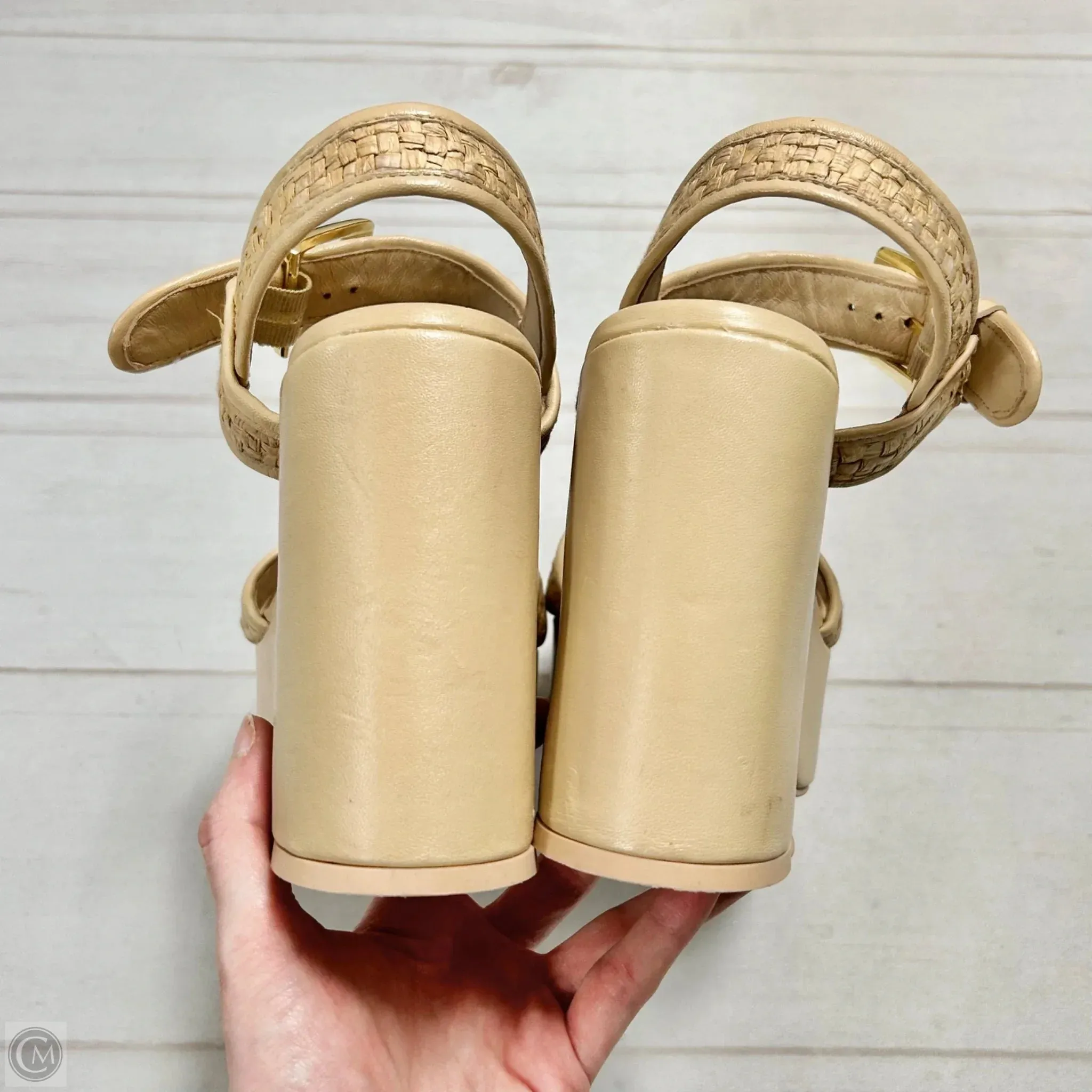 Shoes Heels Block By Seychelles In Tan, Size: 9