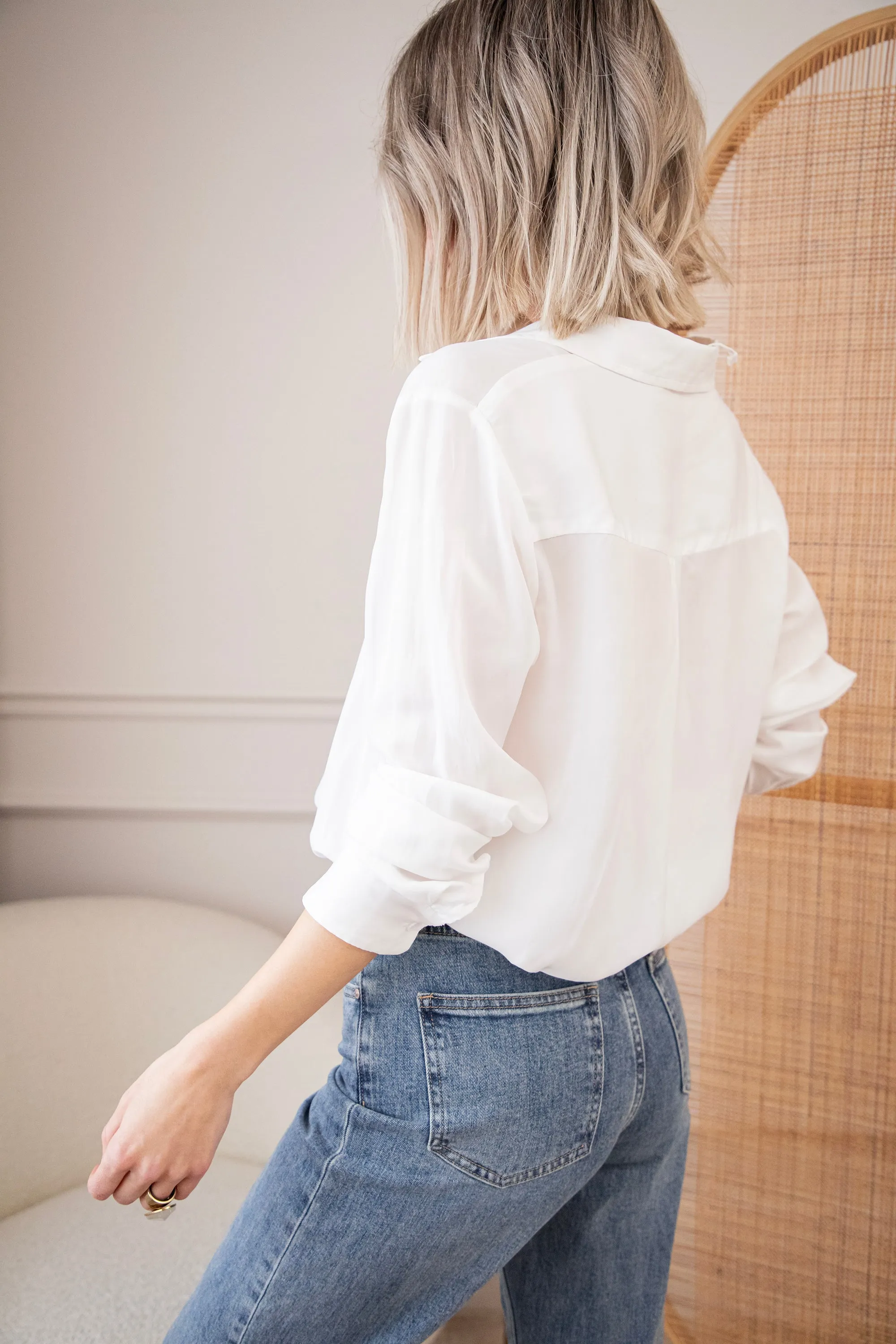 Soft As Satin White - Blouse