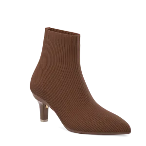 The Bootie Walnut Knit   Stiletto Heel Kit 3 Walnut - FINAL SALE