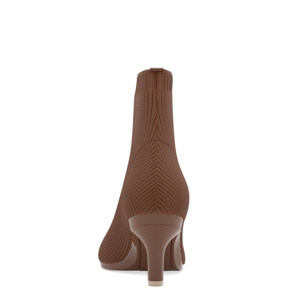 The Bootie Walnut Knit   Stiletto Heel Kit 3 Walnut - FINAL SALE