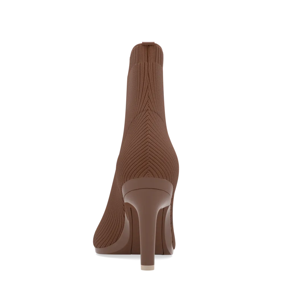 The Bootie Walnut Knit   Stiletto Heel Kit 4 Walnut - FINAL SALE
