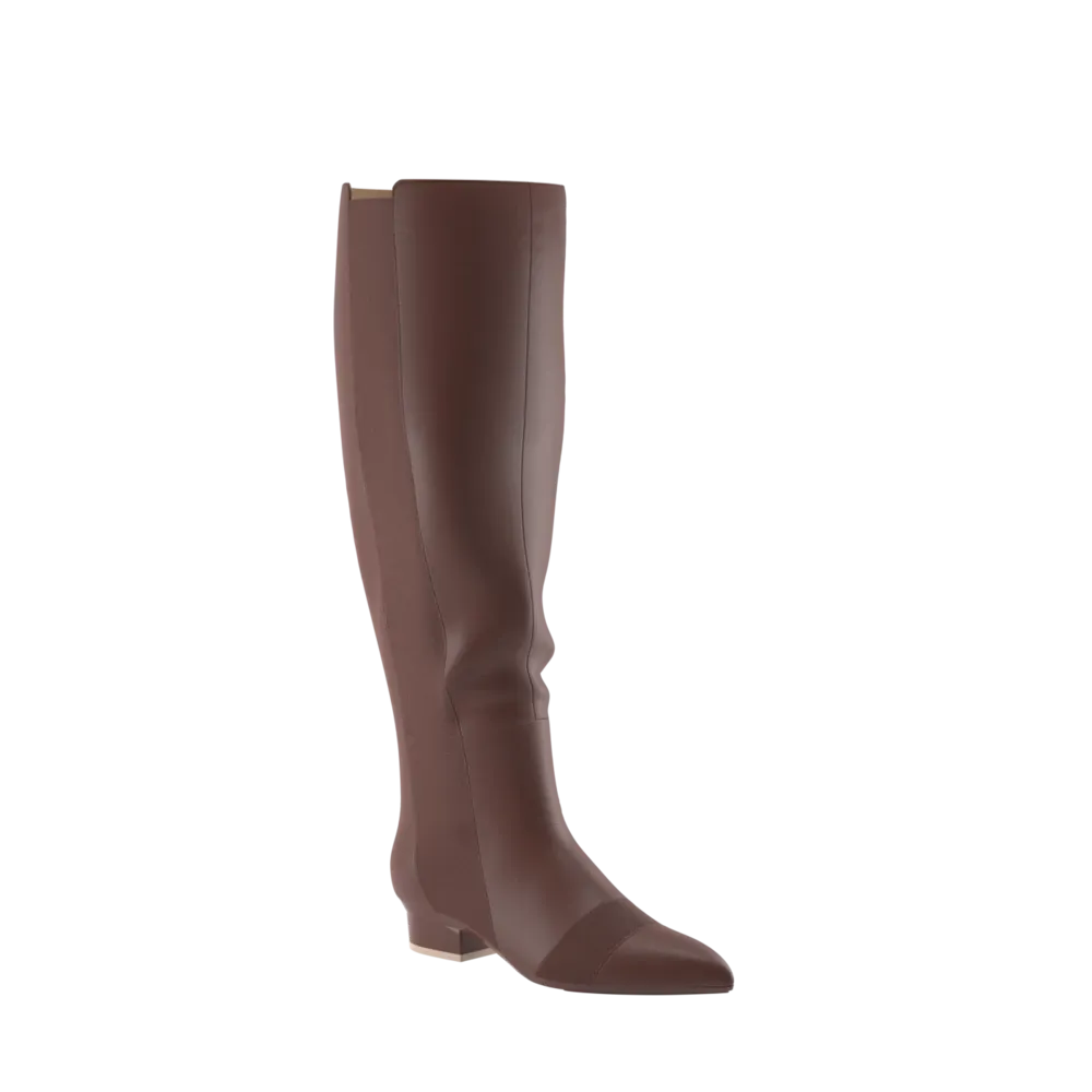 The Knee High Boot Walnut Leather - FINAL SALE