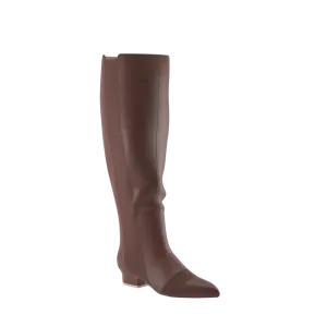 The Knee High Boot Walnut Leather - FINAL SALE