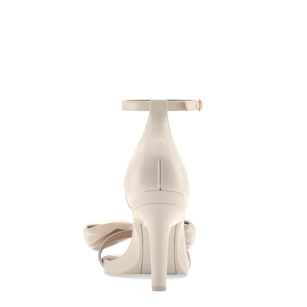 The Pashionista - Ivory Satin Bow   Stiletto Heel Kit 4 Ivory - FINAL SALE