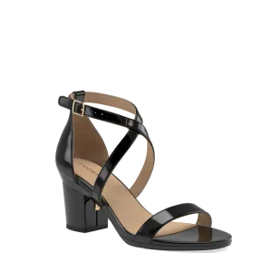 The Sandal - Coal Patent   Block Heel Kit 3 Coal - FINAL SALE
