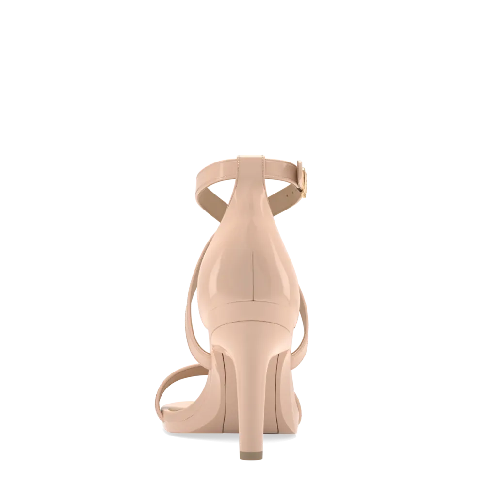 The Sandal - Sand Patent   Stiletto Heel Kit 4 Sand - FINAL SALE