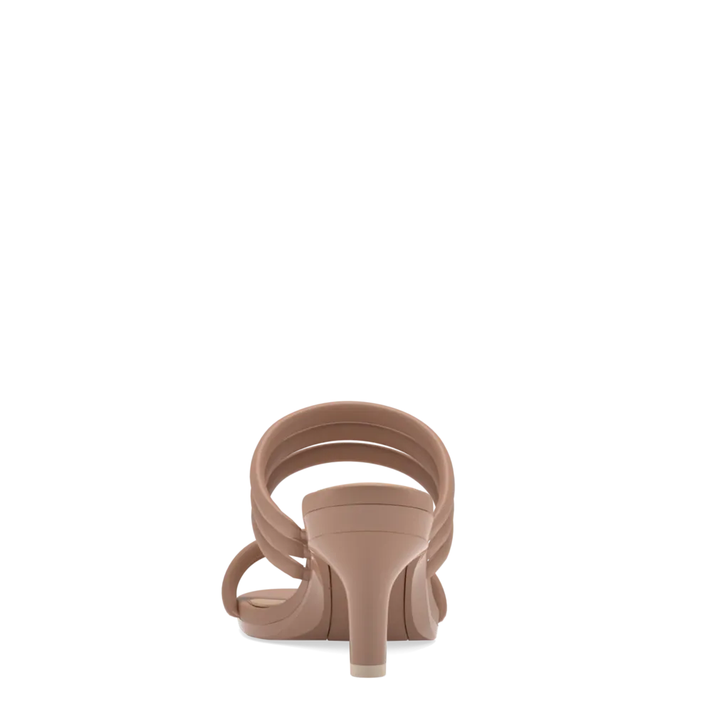 The Slide - Latte Vegan Leather Rope 3 Stiletto