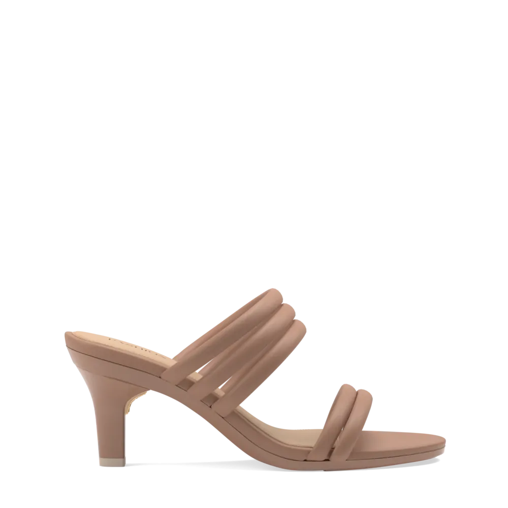 The Slide - Latte Vegan Leather Rope 3 Stiletto