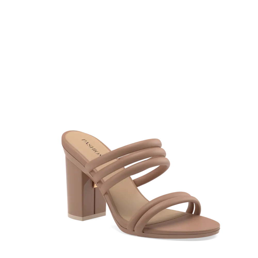 The Slide - Latte Vegan Leather Rope 4 Block