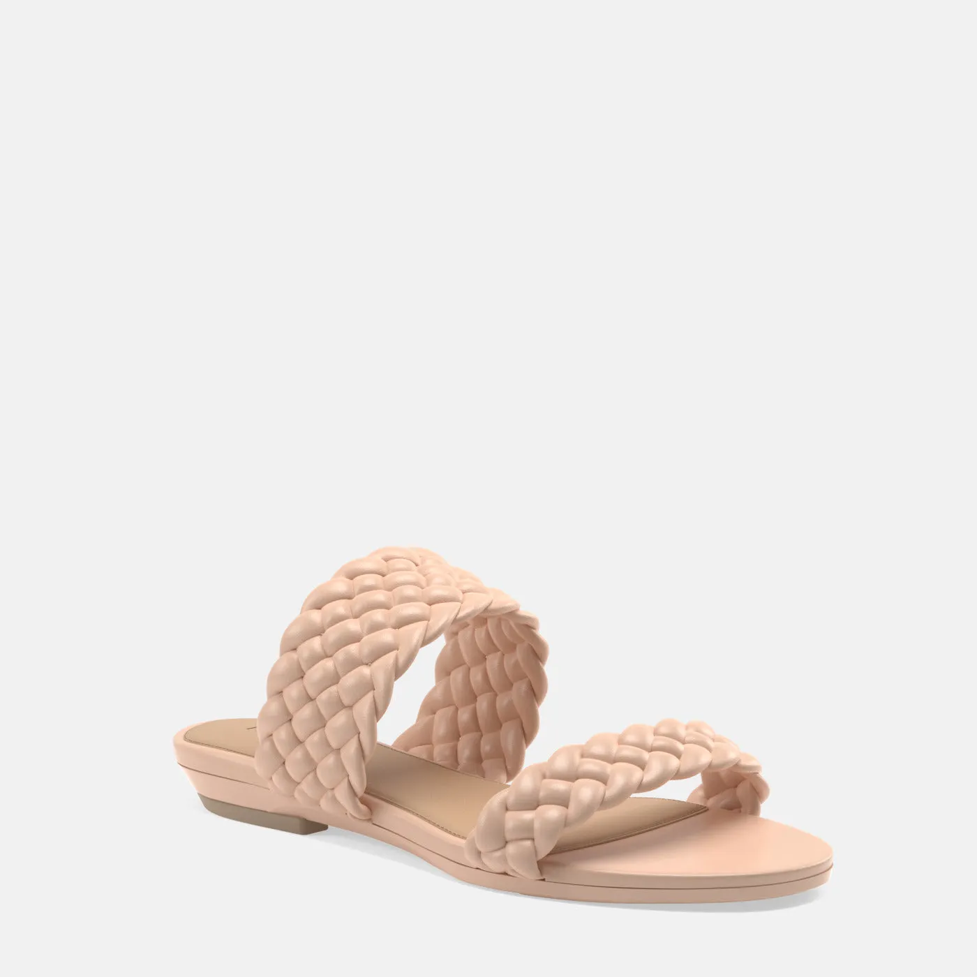 The Slide - Sand Braid   Block Heel Kit 3 Sand - FINAL SALE