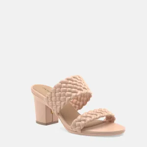 The Slide - Sand Braid   Block Heel Kit 3 Sand - FINAL SALE