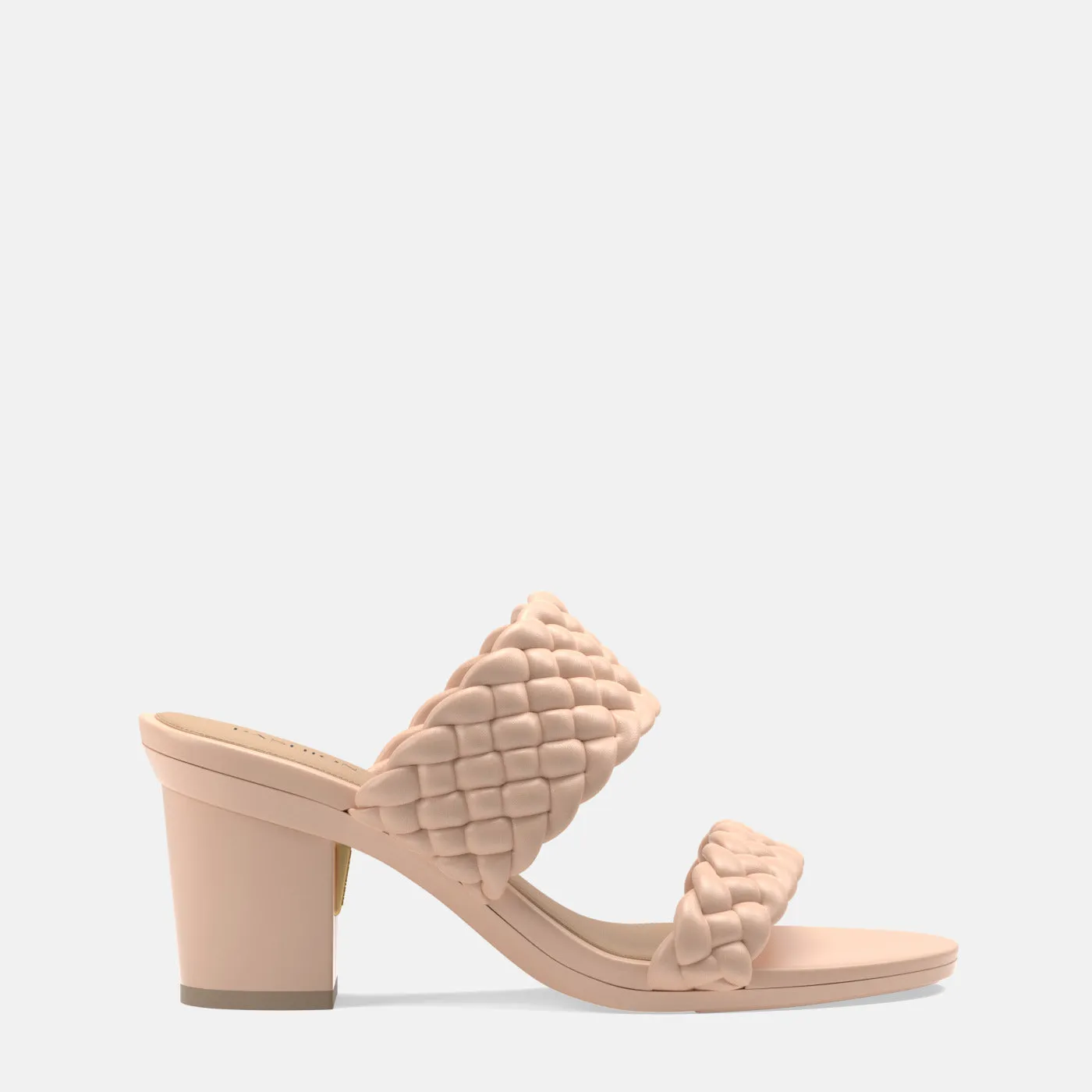 The Slide - Sand Braid   Block Heel Kit 3 Sand - FINAL SALE