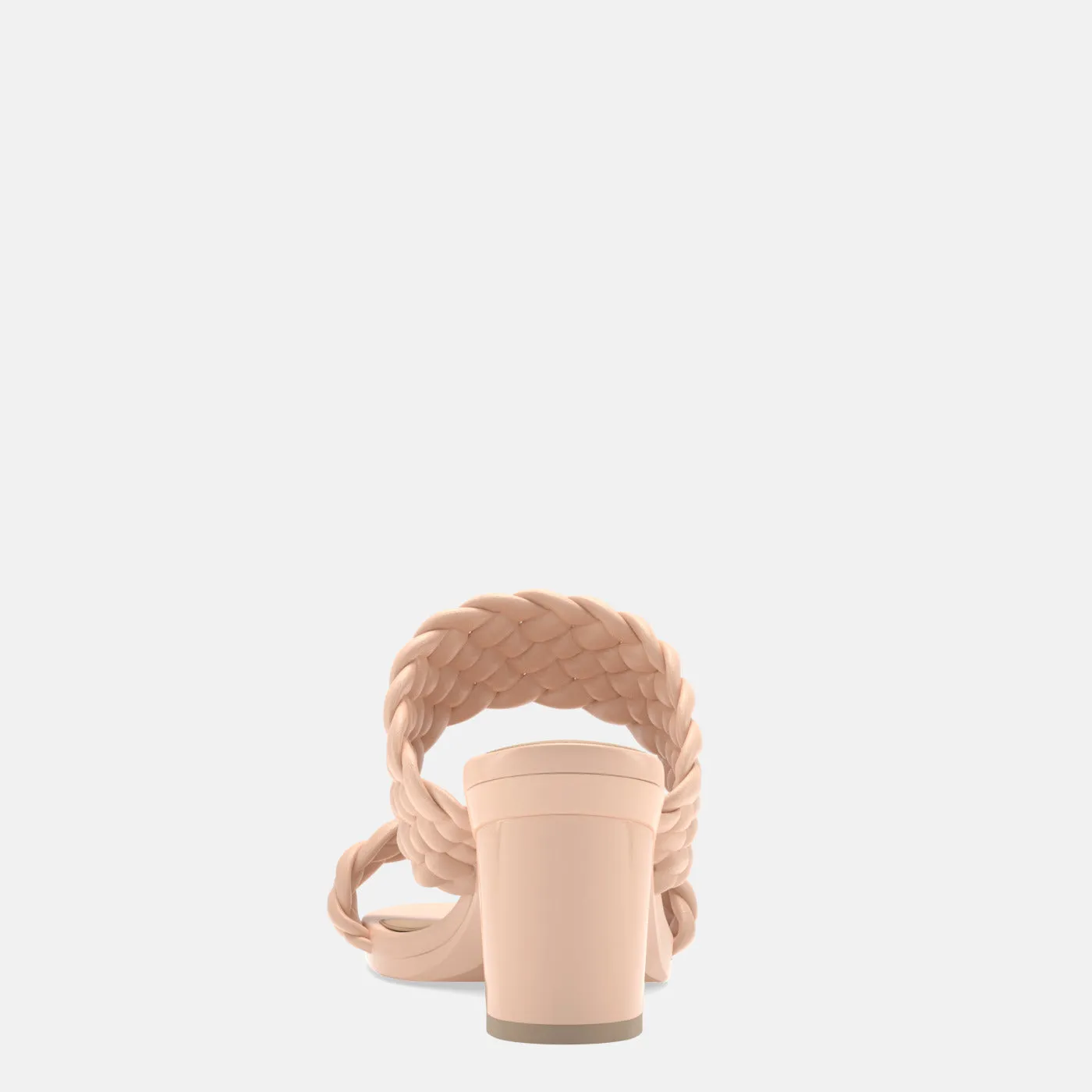 The Slide - Sand Braid   Block Heel Kit 3 Sand - FINAL SALE