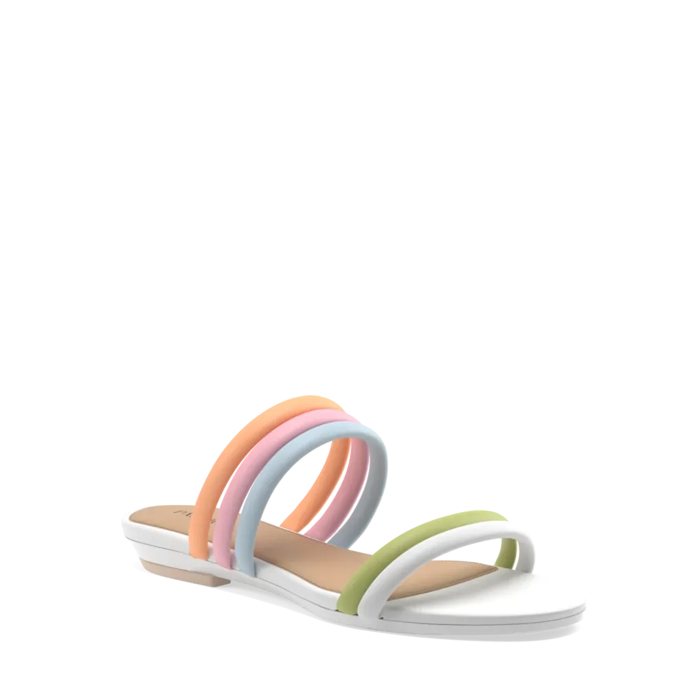 The Slide - White Multi Vegan Leather Rope 3 Block