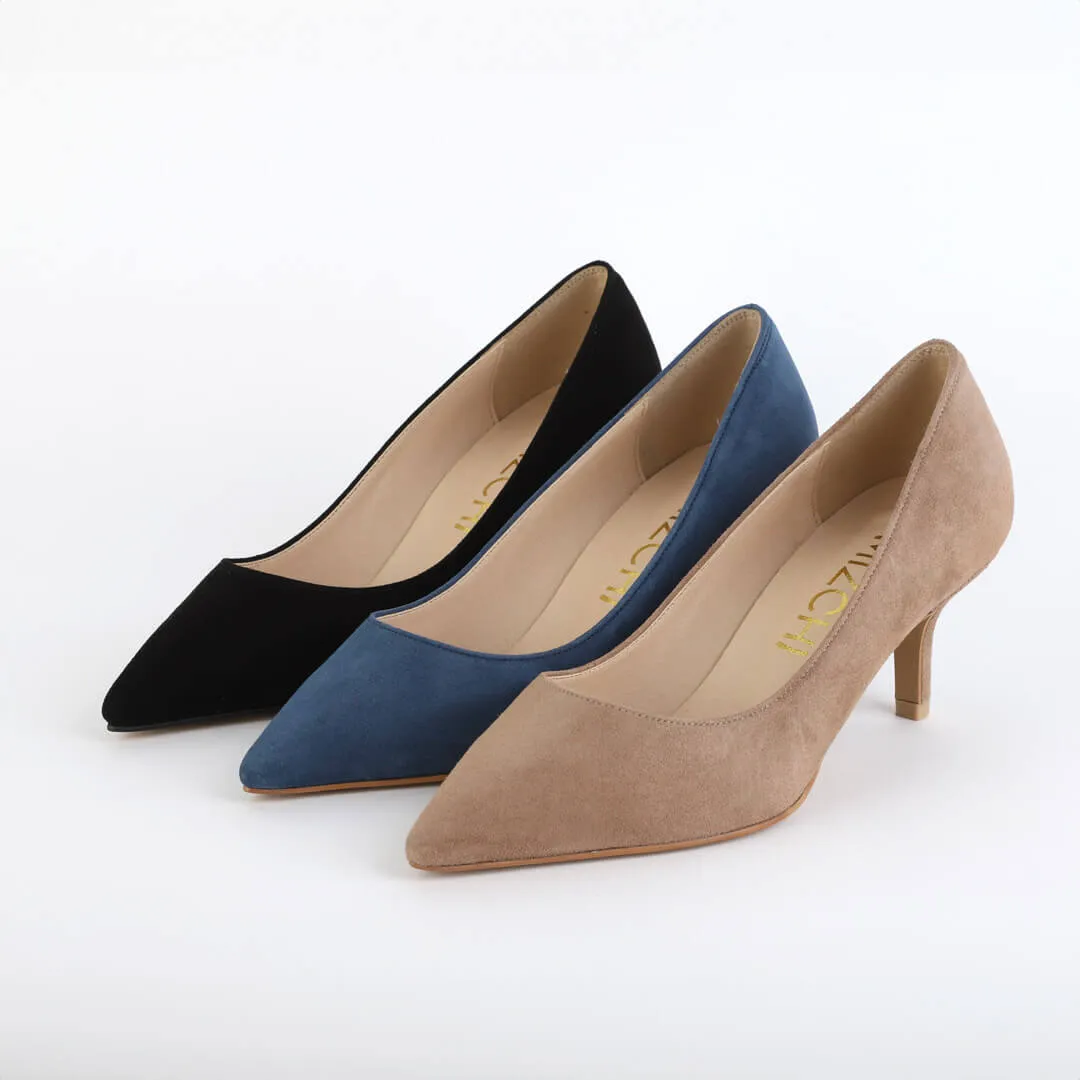 *UK size 2 - ELODIE - black suede, 6cm heels