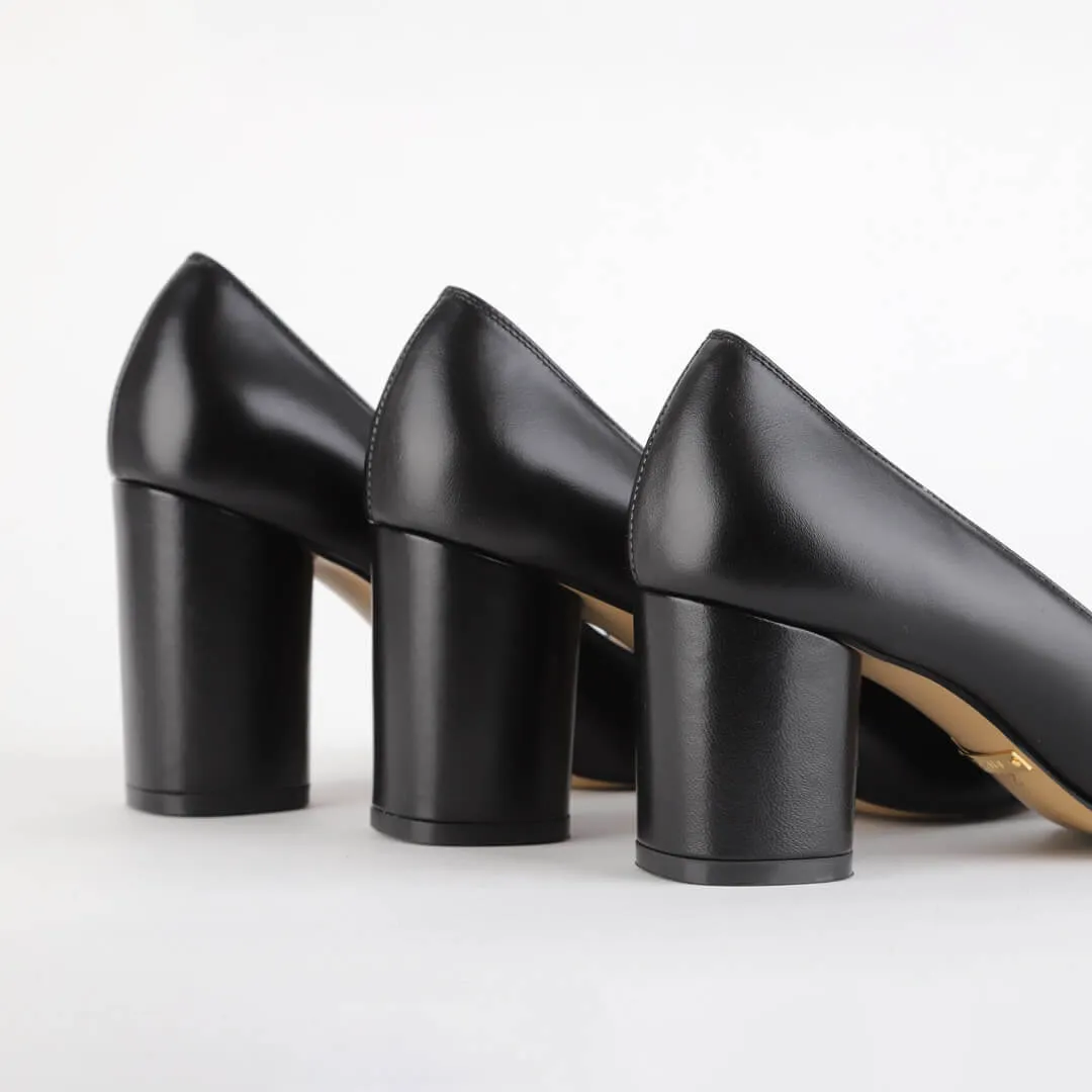 *UK size 2.5 - CHOICE - black, 7cm heels