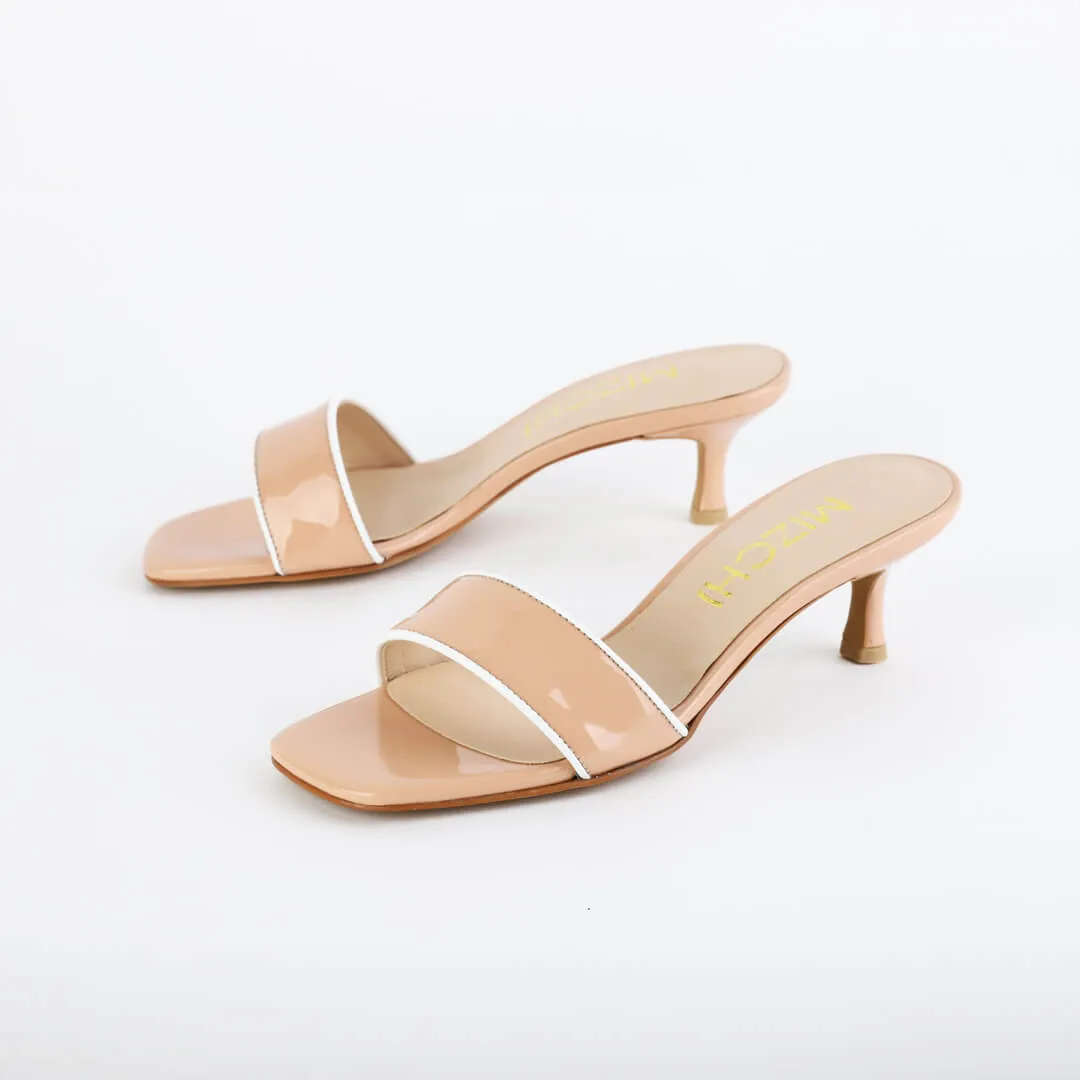 *UK szie 2.5 - LOTTIE -  beige patent, 5cm heels