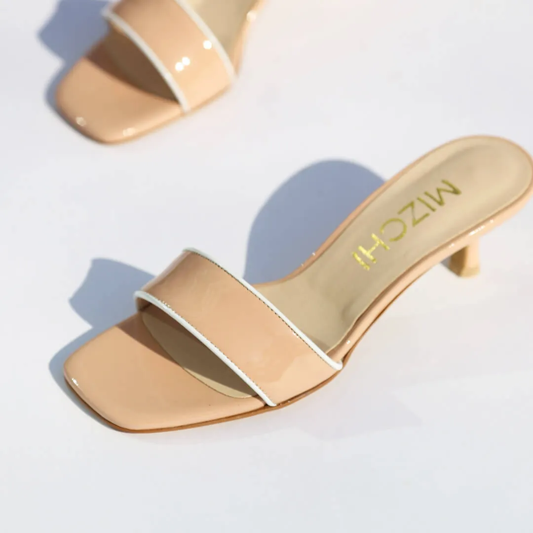 *UK szie 2.5 - LOTTIE -  beige patent, 5cm heels