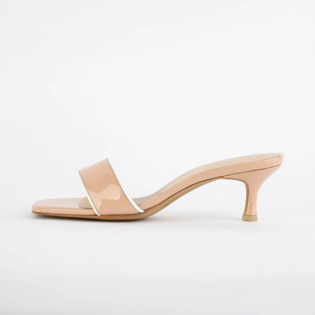 *UK szie 2.5 - LOTTIE -  beige patent, 5cm heels