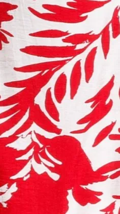 Uzma Strapless Maxi Dress - Red / White Print