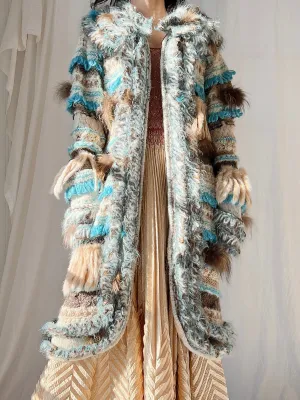 Vintage Italian Mohair and Fur Duster - OSFM