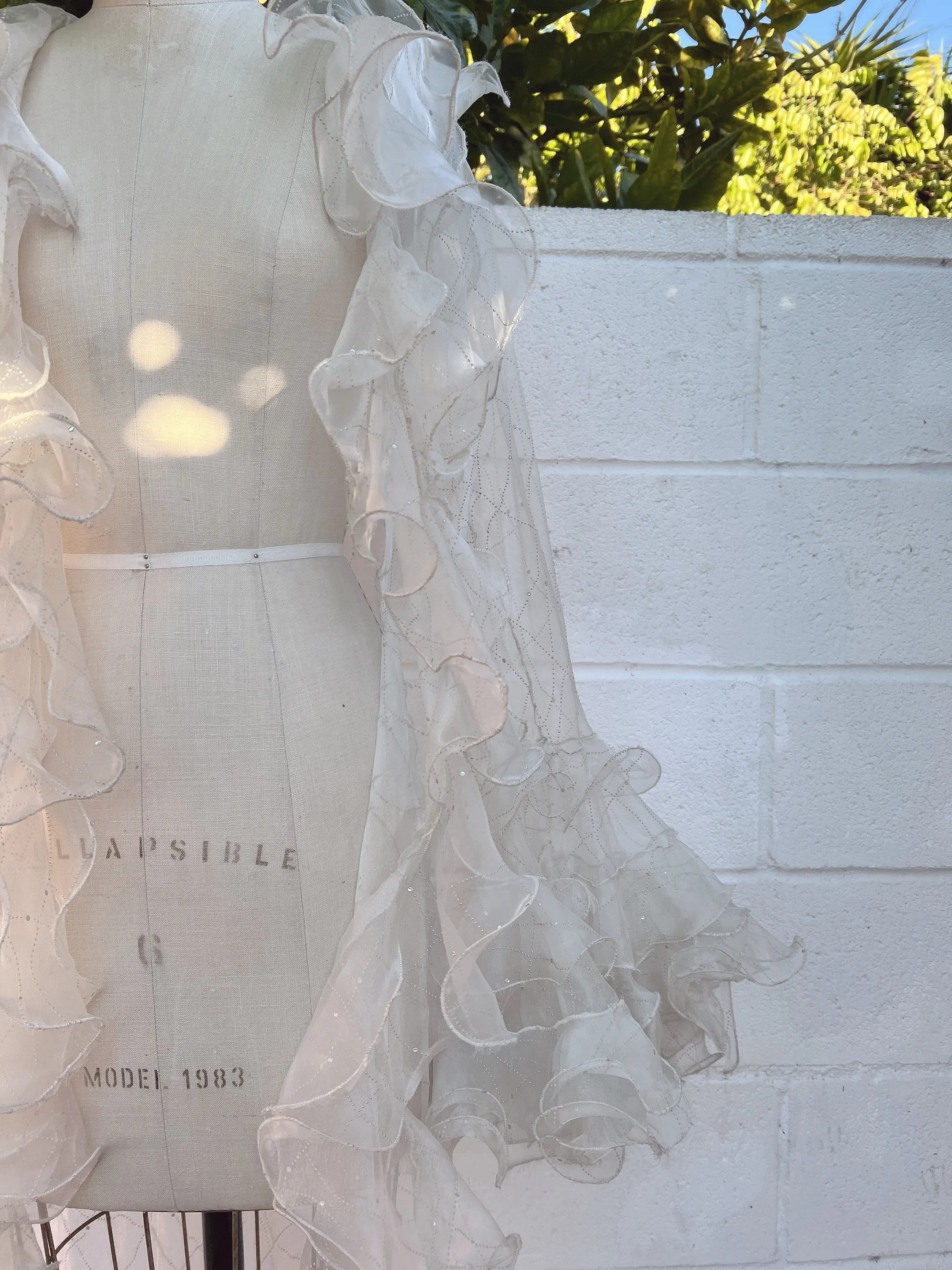 Vintage Ruffle Dressing Gown - OSFM