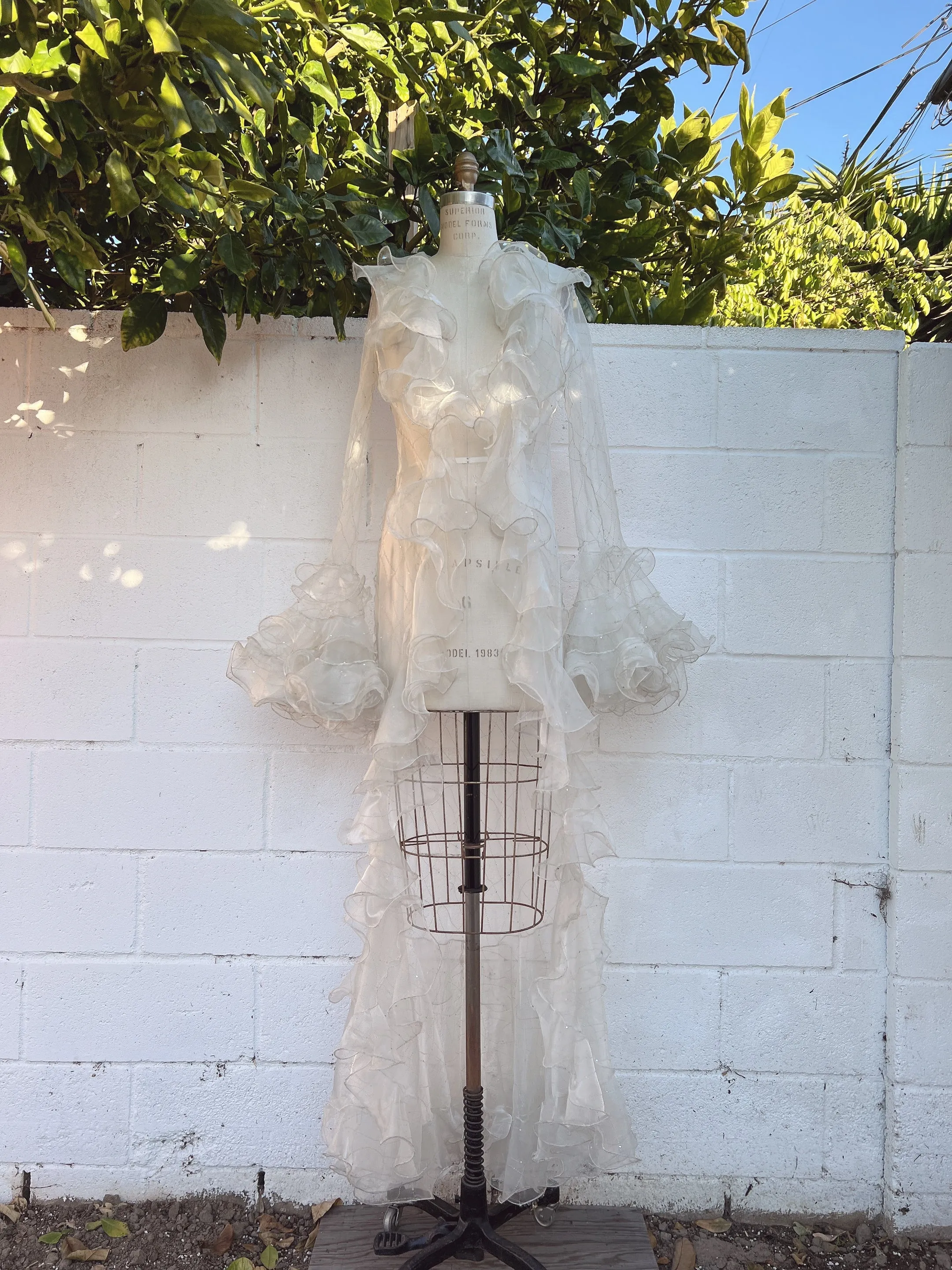 Vintage Ruffle Dressing Gown - OSFM