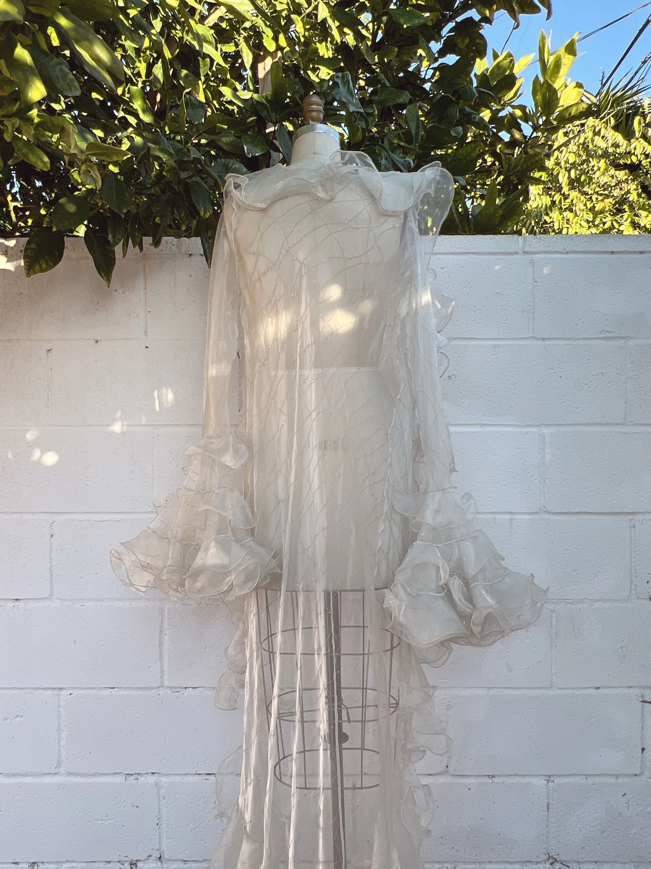 Vintage Ruffle Dressing Gown - OSFM