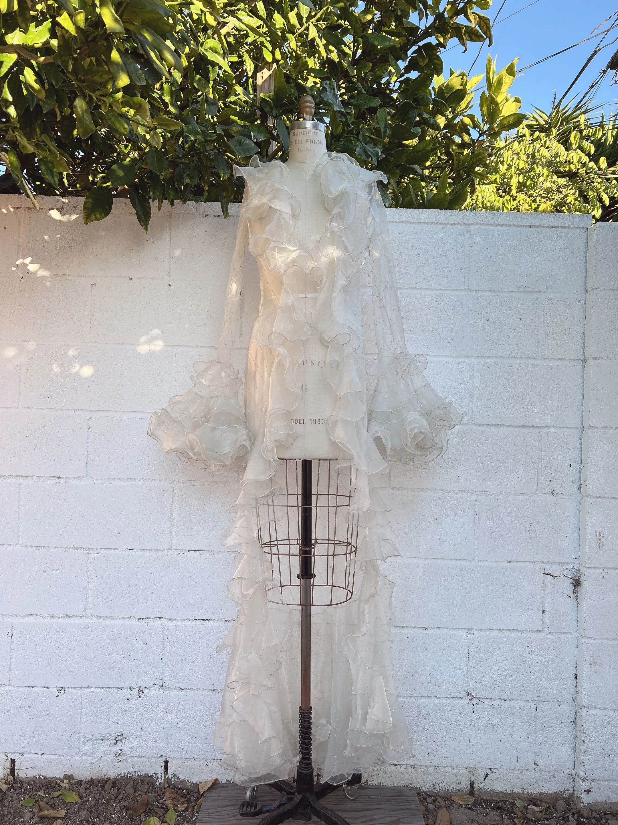 Vintage Ruffle Dressing Gown - OSFM